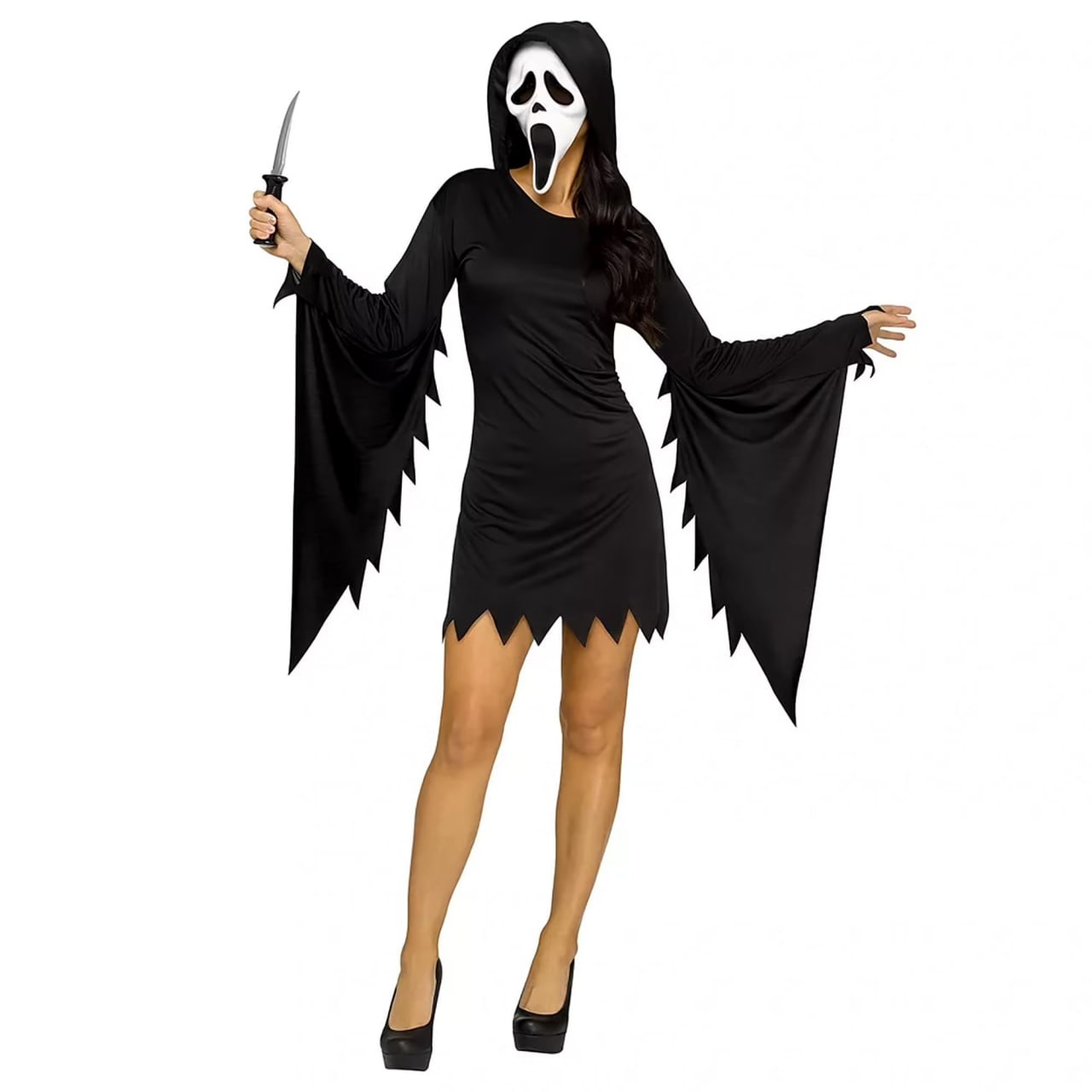 Funworld Ghost Face Glamour Adult Costume | Small/Medium (2/8) Female